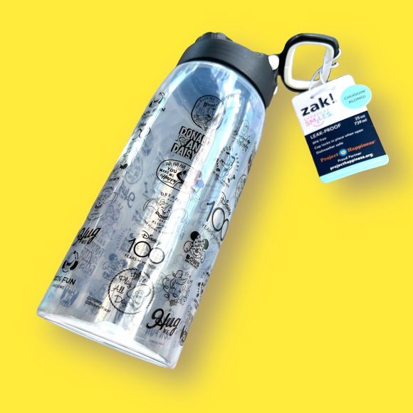 Zak! Disney 100 Year Celebration Leak-Proof 25 oz Water Bottle Mickey Mouse Etc. - Picture 8 of 15